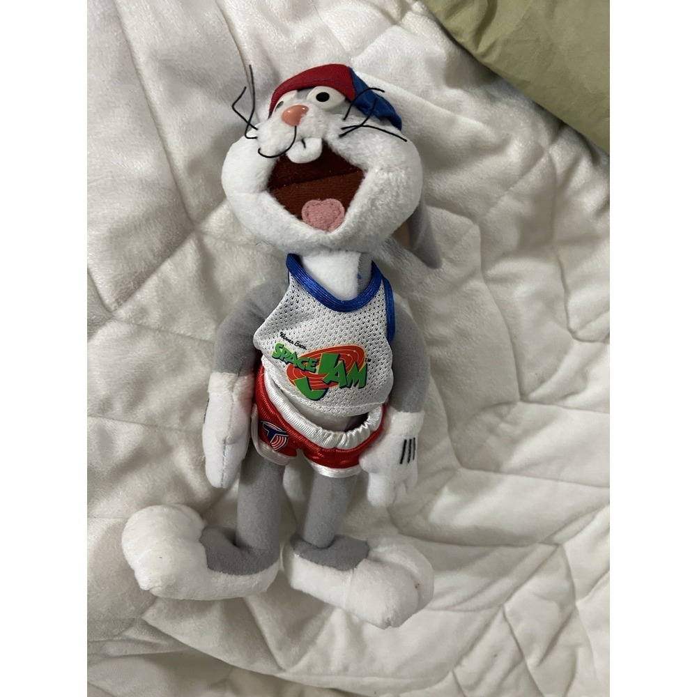 Warner Bros Looney Tunes Space Jam 1996 McDonalds Bugs Bunny 8.5" Stuffed Toy